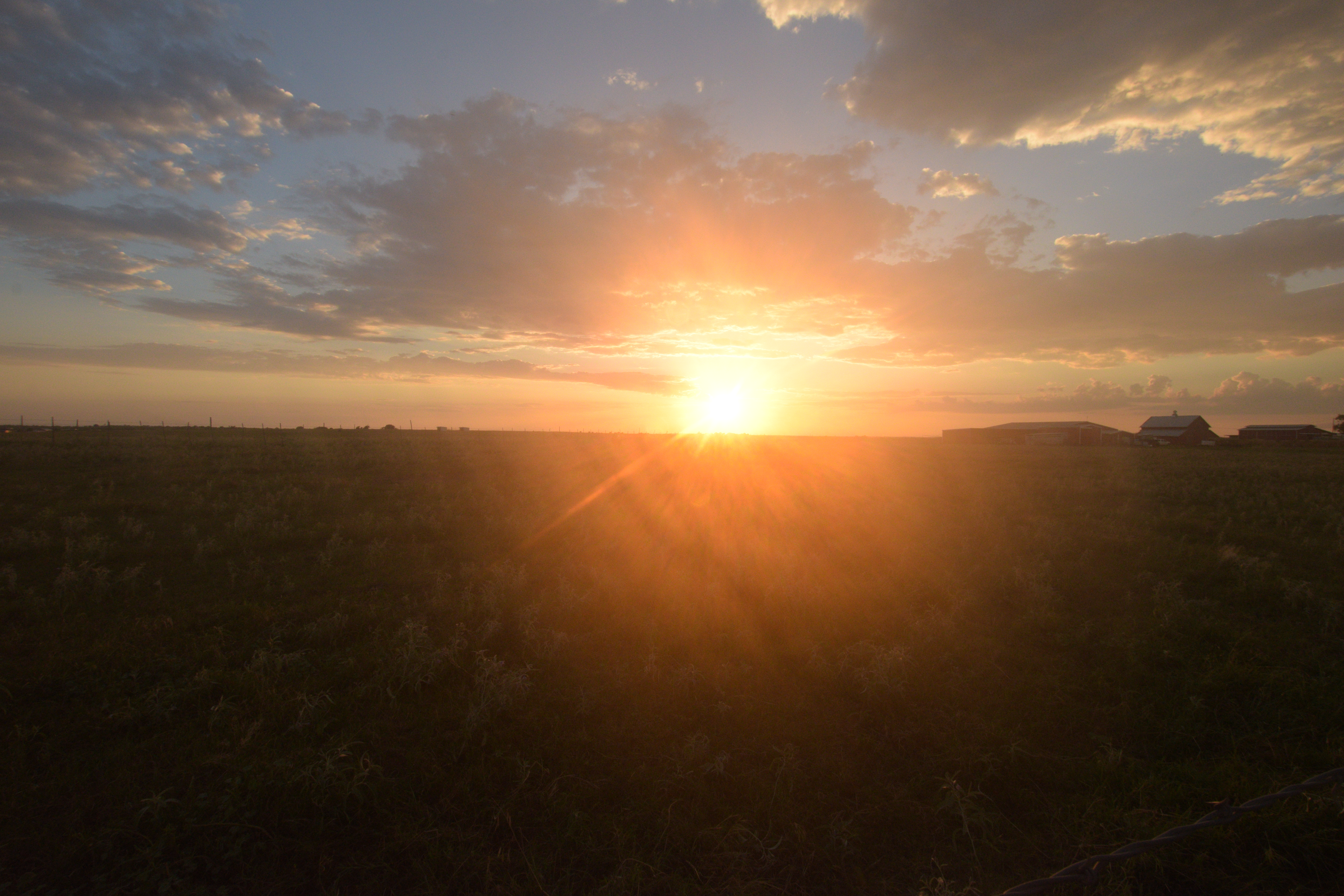 Sunset after the storms near Wichita Falls, TX